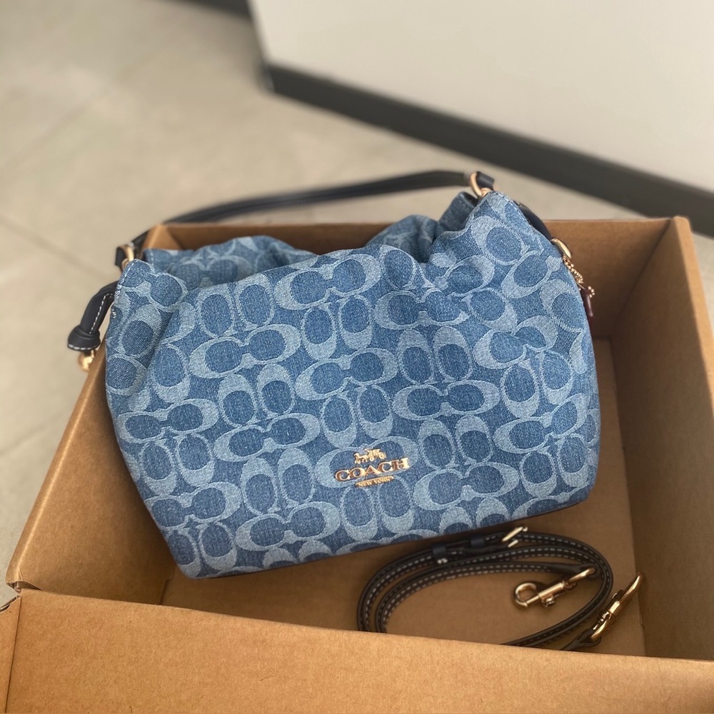 Coach Denim Cloud Bag Crossbody Handbag - Picture 1 of 9